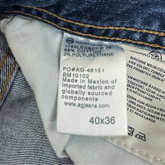 AG Adriano Goldschmied Men’s 40 x 35” The Tellis Slim Straight Stretch Jeans - Picture 10 of 14